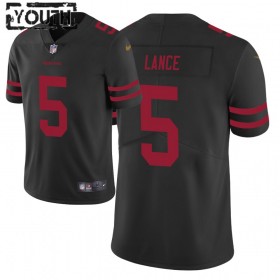 San Francisco 49ers Tröjor Trey Lance 5 Nike Svart 2021 NFL Draft - Barn